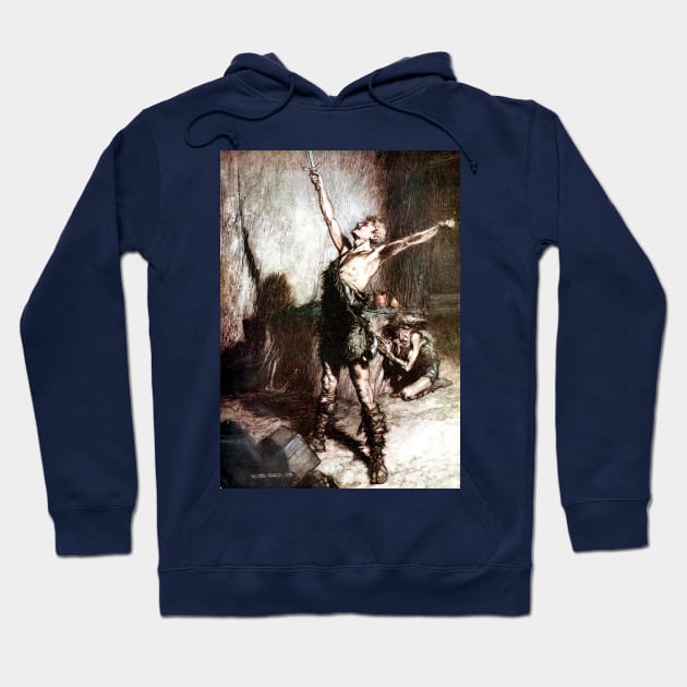 Nothung - Siegfried and the Twilight of the Gods - Arthur Rackham Hoodie by forgottenbeauty